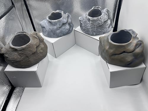 Smooth Gray Aquarium Plant Holder - (Smooth Gray) - color: Smooth Grey