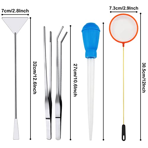 Fish Tank Cleaning Tools, 6 pcs Aquarium Cleaning Tools, Feeder Tools Kit, Aquarium Plants Cleaner, Algae Scraper for Glass Aquariums