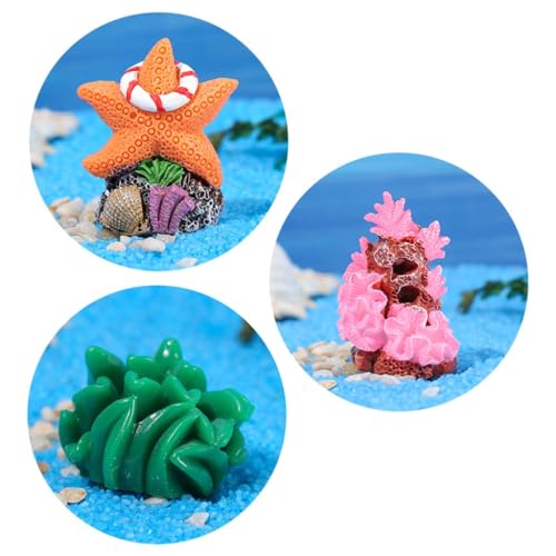 11Pcs Set of Resins Coral Seaweed Miniatures Ornaments for Aquariums Decoration