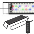 24/7 Mode LED Aquarium Light for 12-18 Inch Plant & Fish Tank, IP68 Full Spectrum Light, Sunrise-Daylight-Moonlight, White Red Green Blue Pink LEDs with Extendable Brackets for Freshwater - size: For 12-18 inch Tank
