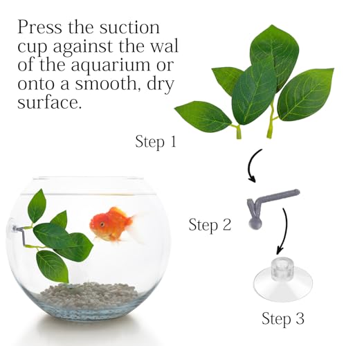 Thinp 3 Pack Betta Fish Leaf Pad, Betta Leaf Hammock Fish Tank Decorations Aquarium Decor Simulating The Natural Habitat for Sleeping Resting Hiding Playing Breeding with Plastic Suction Cup