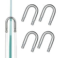 LINLAN 4-Piece Aquarium 304 Stainless Steel U-Tube Connector，Anti-Kink Design, Compatible with 4mm (0.16") ID Air Hose, Air Pump and CO2 Diffuser Accessory for Rimless Aquariums - size: 4 PCS 304 Stainless Steel