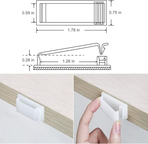 50Pcs Self Adhesive Cable Management Clips,Cable Organizers Wire Clips Cord Holder for PC Laptop Ethernet Cable Desktop Home Office(1.78’’ x 0.75’’ x 0.28’’, White) - color: White, size: 1.78’’ x 0.75’’ x 0.28’’