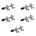 5PCS Aquarium Control Valve Fish Tank Air Valve Metal Stainless Steel Combination Valve Air Pump Air Flow Distributor 2 Ways Threaded Valve for Air Pump and Carbon Dioxide Equipment Split