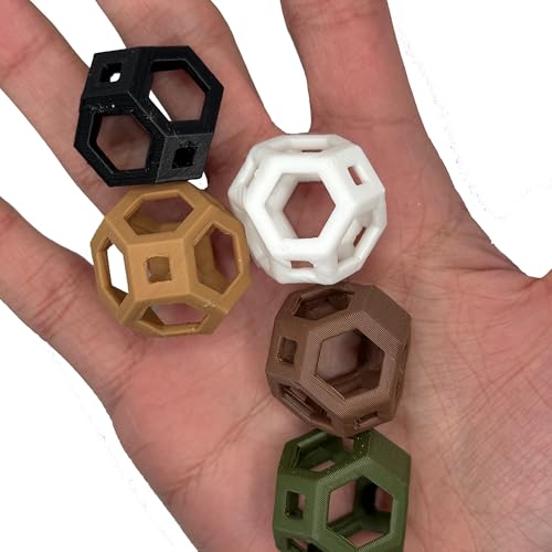 Aquarium Dome 3 Pack Polygon Shrimp Hide | Aquarium Shrimp Decor Aquarium Hiding Spot (Light Brown)