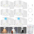 Picture Lights for Wall, 3 Lighting Modes Magnetic Art Display Light,Rechargeable Battery Operated Led Painting Light with Remote Control Dimmable & Timer,6Pack White - color: White, size: 6 Pack