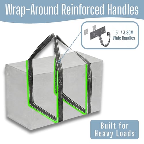 VENO 2 Pack Heavy Duty Moving Bags, Extra Large Storage Bags with Reinforced Handles & Strong Zippers, Foldable & Reusable Moving Box Alternative for Clothes & Dorm Storage - color: Dark Gray, size: 2 Pack