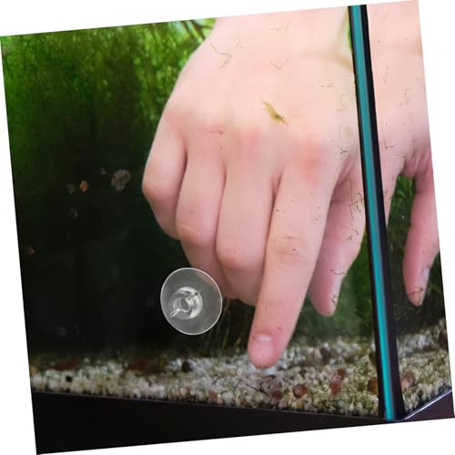 UPKOCH 20 Pcs Fish Tank Suction Cups with Adjustable Zip Ties for Binding Moss Airline Tubing and Decorations Durable High Transparency Aquarium Plant Holders