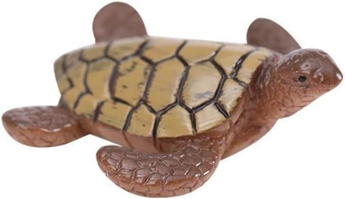 2Pcs Miniature Sea Turtle Figurines for Fairy Garden, Fish Tank, Succulent Planter Decoration, Fish Tank Decoration