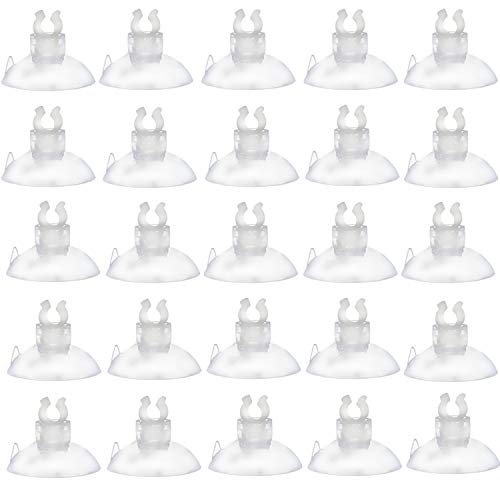 Aquarium Suction Cup Clips Air Line Tubing Holders 30 Pieces, Fit for Standard 3/16 Inch Inner Dia Tubling
