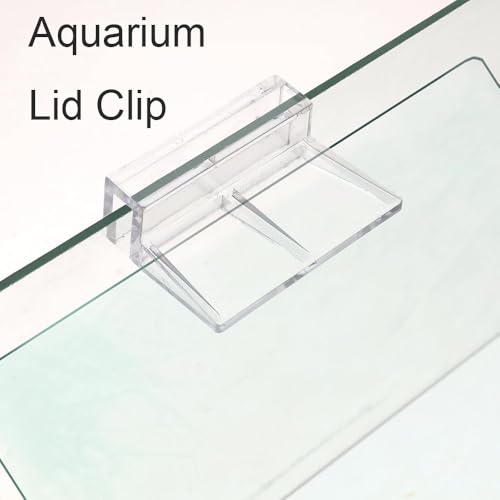 6PCS Aquarium Lid Clips Clear Acrylic Fish Tank Lid Holder Aquarium Cover Support Clamps Easy to Use(10mm/0.39in)
