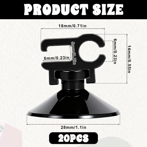 20 Pcs Aquarium Suction Cup Clip Professional Fish Tank Suctions Cup Clips, Small Suction Cups for Fish Tank Oxygen Tube Hose, Heating Rod Holders Clamps Aquarium Air Pump Accessories