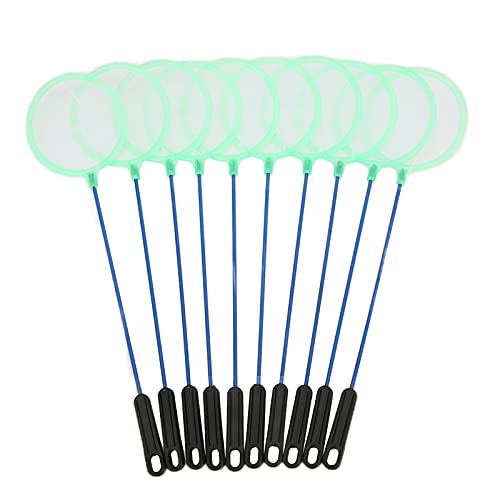 10 Pcs Small Fish Nets, Quick Catch Mesh Nylon Net with Plastic Handle, Lightweight Fishing Nets for Catching Small Fish Shrimp, Aquarium Nets for Brine Shrimp Eggs Goldfish and Aq