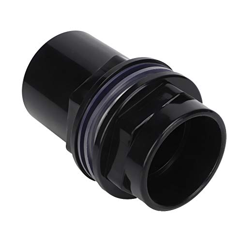 5Pcs PVC Aquarium Pipe Connector, 25mm Straight Tube Joint, Black Water Fitting for Fish Tank Filter System, Leak Proof Design (1.6in) - size: 1.6in