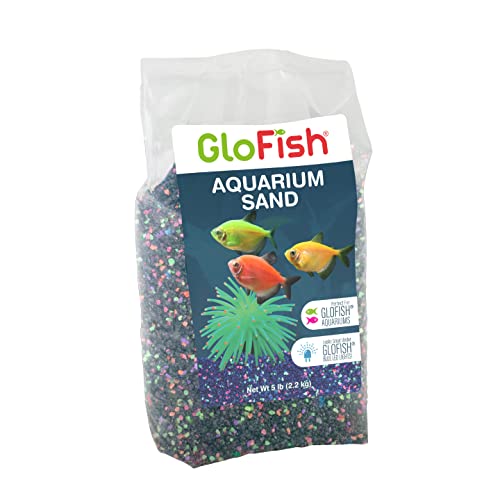 GloFish Aquarium Sand 5 Pounds, Black with Highlights, Complements Tanks and Décor, (AQ-78485) (Pack of 6) - color: Black, size: (Pack of 6)