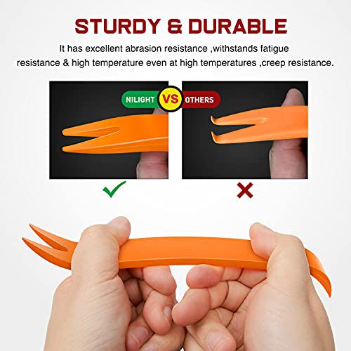 Nilight 725Pcs Car Push Retainer Clips & Auto Fasteners Assortment -23 Most Popular Sizes Nylon Bumper Fender Rivets with 10 Cable Ties and Fasteners Remover for Toyota GM Ford Honda Chevy - color: 680Pcs Clips + Remover