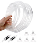 19.7ft Aquarium CO2 Proof Tubing Flexible Kink-Resistant PU Tube 3/16" with Suction Cups Check Valves, Clear - color: Clear with bag