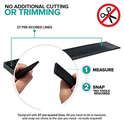 Composite Shims (24 Pack) - Hard Composite Shims for Home Improvement - Never Rot for Leveling - Restaurant Table Levelers - Table Wedges - Toilet Levelers - DIY Furniture Levelers - Stock Your Home