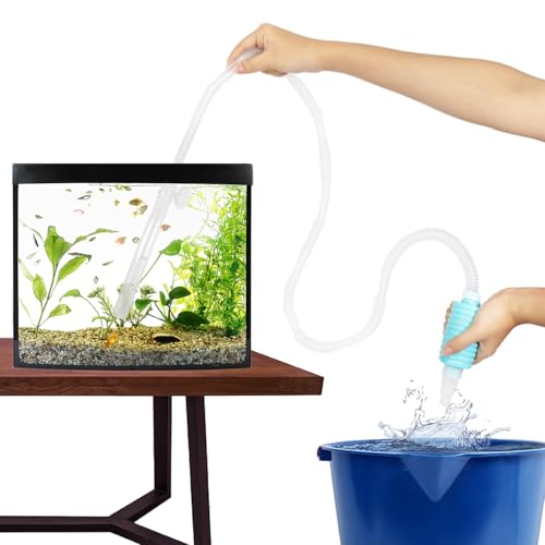 TERA PUMP Nano Aquarium Siphon Gravel Cleaner & Sand Cleaner (BPA-Free/Safe for Small Aquarium Life) for Aquarums Under 10 Gallons