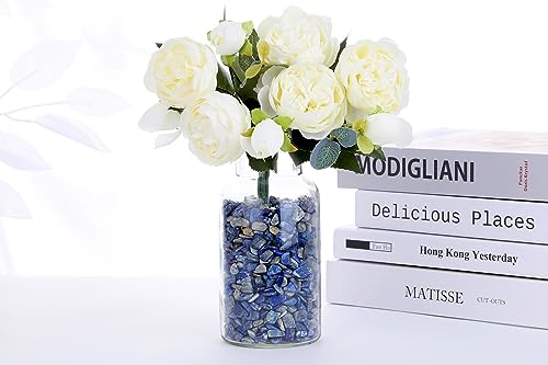 QINJIEJIE Lapis Lazuli Crystals Chips Natural Stone Gravel Bulk Crushed Rocks Pieces Polished Quartz Stone 0.55Lbs Decorative Fish Tank Pebbles Vase Filler Irregular Shaped Tumbled Gemstone for Home - color: Lapis Lazuli, size: 0.55 Pound