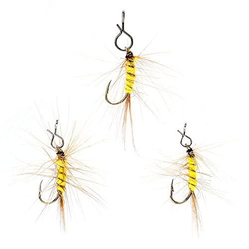 Dr.Fish 50 Pack Fly Fishing Snap 3 Sizes Stainless Steel Quick Change Lure Clip for Fishing Flies, Trout Fishing - size: L(0.35")-50 Pack