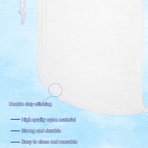 3 Pack Aquarium Filter Bags, 180 Extra Fine Mesh Media Bags for Aquarium, Reusable Nylon Filter Media Bag with Drawstring for Activated Carbon, Resin, Small Tanks(7.5x3.6in)
