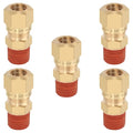 5PCS Air Brake Nylon Tubing Brass Union Fitting, 3/8" Tube OD x 1/4" NPT Thread Air Compression Straight Union Fittings for Nylon Hose with DOT Approved for Truck Trailers - size: 3/8" OD x 1/4" NPT, style: Straight Male NPT Thread-5PCS