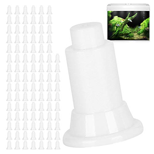 Aquarium Divider Support Feet | 100 Pcs PVC Fish Enclosure Partition Stands | Adjustable Height for Simple Maintenance/Steady Setup (White) - color: White