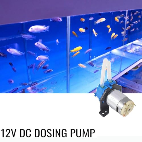 12V DC Dosing Pump Peristaltic Dosing Head Low Flow Peristaltic Pump with Connector and 5M 3mmx5mm Tube(L-Shaped Board) - size: L-shaped Board