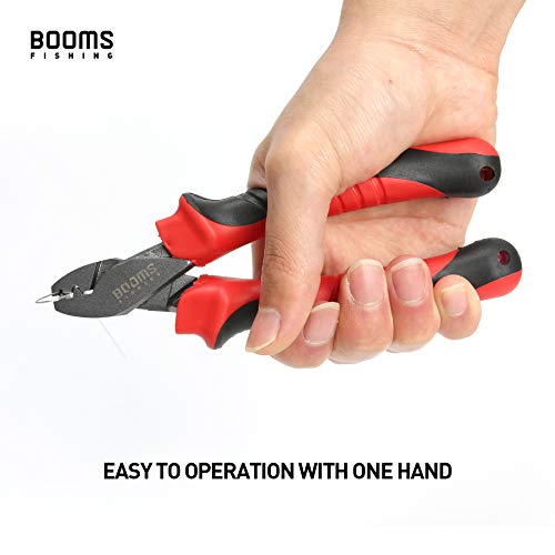 Booms Fishing CP2 Fishing Crimping Tool for Single-Barrel Sleeves - style: Red Crimping Pliers Only