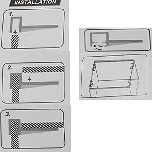 Aquarium Lid Clips 10mm Thick Rimless Tank Cover Clips Acrylic Fish Tank Cover Support Holder,15Pieces