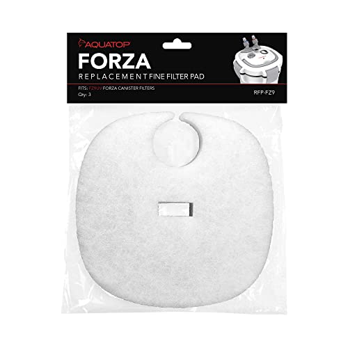 Aquatop Replacement White Filter Pads, 3 Pack – Fits Aquatop’s Forza FZ9 UV Canister Filters, Aquarium Filter Refills, Keeps Water Crystal Clear, Fish Filter Cartridge for Dirt & Debris - size: FZ9
