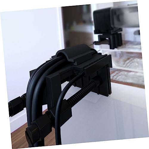 NUOBESTY 2pcs Acrylic Fish Tank Hose Holder Clip Water Filter Mounting Bracket Lightweight Multi-function Clips for Aquarium Inlet Outlet