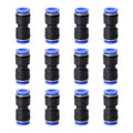 12PCS Straight Push Connectors Quick Release Plastic Push to Connect Fittings 3/8" inch Quick Connect Air Hose Fittings (3/8'', Blue) - size: 3/8'' 12PCS