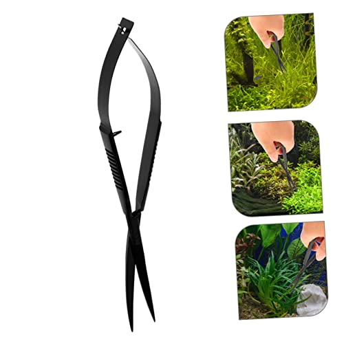 Garneck Aquarium Plant Scissor Portable Aquatic Trimmer for Precision Aquascaping Ergonomic Design for Fish Tank Maintenance Water Grass Supply Tool