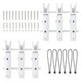 Aventik Tube Fishing Rod Holder Bracket Wall Mounted Boat Side Mount Tool Holder Tube Links with Screws 1/2/3/4/6 Pole Tube Fishing Rod Holders - color: 6-Pole White