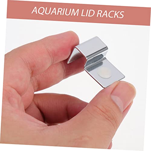 balacoo 4pcs Aquarium Glass Lid Clips Sturdy Fish Tank Lid Holders for Secure Glass Covers Easy Installation Practical Design for Aquariums and Freshwater Tanks