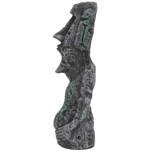 2Pcs Easter Island Statue, Resin Replica Easters Island Imitation Stone Statues Easter Head Artificial Fish Decorations Lifelike Aquarium Equipment Landscape Resin Ornament - size: Roman Portrait*2pcs