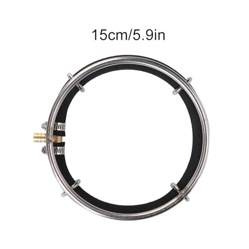 Cyrank Aquarium Air Stone, Fish Tank Bubbler Round Air Bubble Diffuser Rings Round Bubble Stone for Aquarium Water Pipe Bubbler Airstone Bubbler(15cm) - size: 15cm