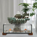Desktop Water Fountains Indoors with LED Light, Rockery and Aquariums Water Fall Indoor for Living Room Office Decor (Style C) - style: style C