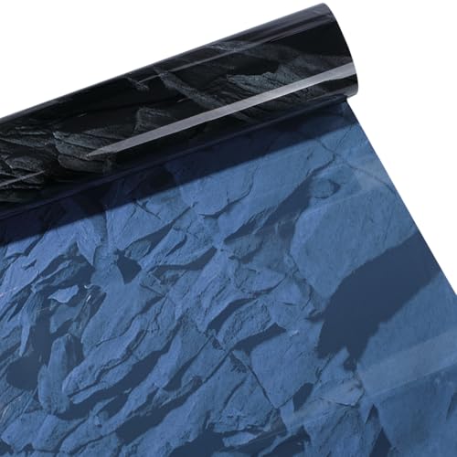 CREATCABIN Fish Tank Aquarium Background Self-Adhesive Stickers Decals Decor Home Office Aquariums Gift for Fishkeeping Enthusiasts Aquascaping Hobbyists 23.62x11.81 Inch Black Shattered Rock Walls - style: Shattered rock walls