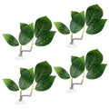 4 Pcs Fish Leaf Pad, Betta Leaf Hammock Adjustable Plastic Plants with Suction Cup Aquarium Decor Fish Tank Accessories Simulating The Natural Habitat for Betta Spawning Grounds Breeding Resting Bed
