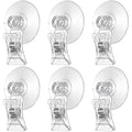 6 Pack Aquarium Suction Cup Clips, Clear Plastic Fish Feeding Tool, Veggie Seaweed Plant Holder for Fish, Underwater Fish Feeder, Tank Fish Feeder Clips Accessories