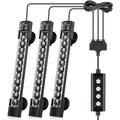 hygger Dual-Channel Controller Submersible Aquarium LED Light, 24/7 Mode Full Spectrum Hidden Fish Tank Light with 3 Rows Beads 7 Colors Auto On Off, Adjustable Timer Brightness (3)