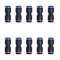 1/4" OD x 6mm OD Pneumatic quick Connector Push to Connect fittings Straight reducer Union/Coupler (Pack of 10) - size: 1/4inch-6mm