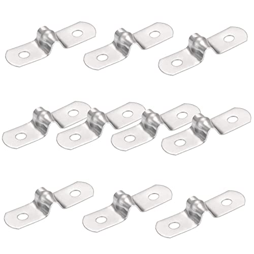 AKIHISA 10 Pcs 2 Hole U Tube Strap Clamp 304 Stainless Steel Rigid Pipe Strap Clamp ID 1/5Inch(5mm) - size: 1/5 Inch, style: 10Pcs
