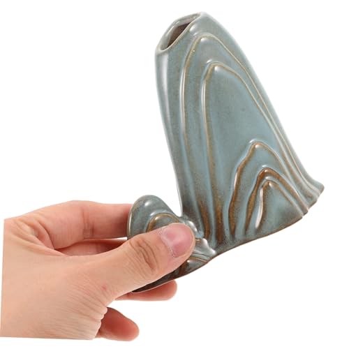 Cabilock Ceramic Miniature Mountain Ornament - Zen Garden Accessories Fish Tank Landscape Bonsai Decor - Paint Brush Rest Stand - Calligraphy Brush Holder