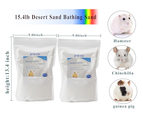 Hamster Bath Sand, 15.4lb Dust Free Desert Sand or Potty Litter Sand for Hamster Chinchillas Gerbil Syrian Mice Small Animals(White) - color: White, size: 15.4lb