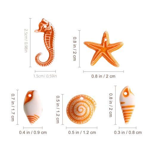 Angoily Fake Seashells 48PCS Mini Resin Sea Animals Figures, Micro Landscape Ornaments, Marine Creatures Decorations for Crafts Aquarium, Terrarium, DIY Beachy Home Decor