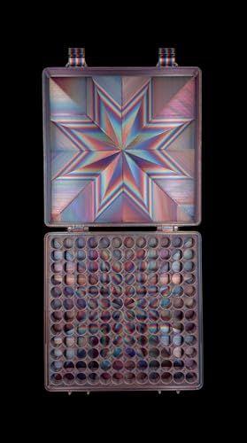 3D Printed Vial Storage Case - Waterproof 3ml Vial Storage Case - Freezer Safe Hard Shell Essential Oil Case for Home, Fridge, Travel (Psychedelic Lonestar, 144 Slots) - color: Psychedelic Lonestar, size: 144 Slots